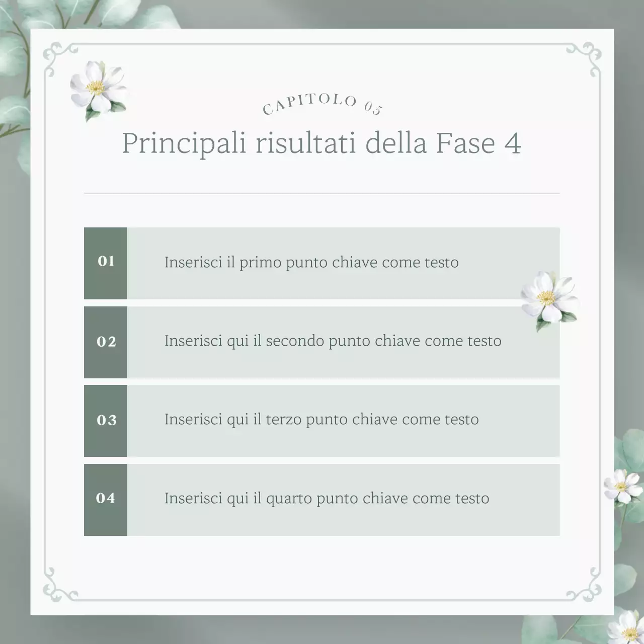 Lussuosa newsletter floreale in beige e verde