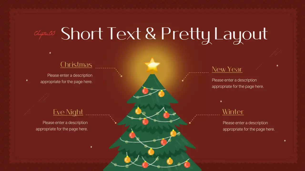 레드 전통 크리스마스 이벤트 프레젠테이션