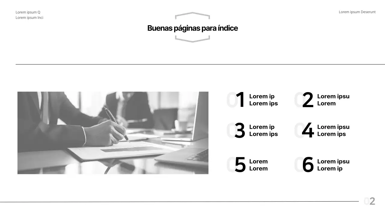 Informe en blanco y negro con un diseño moderno