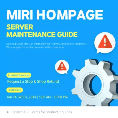 Blue Modern Server Guide Social Media Post