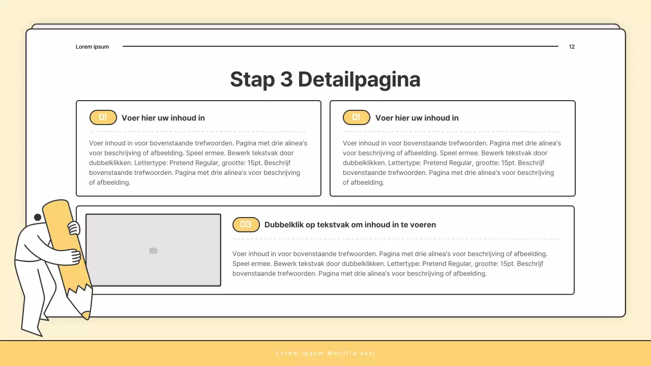 Een eenvoudige geel-witte nieuwsbriefpost van het welzijnskantoor
