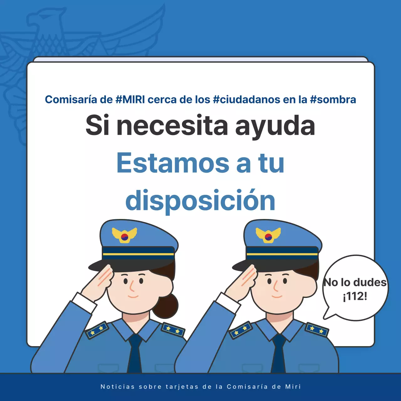 Anuncios por defecto del boletín de la comisaría de policía en azul y azul marino