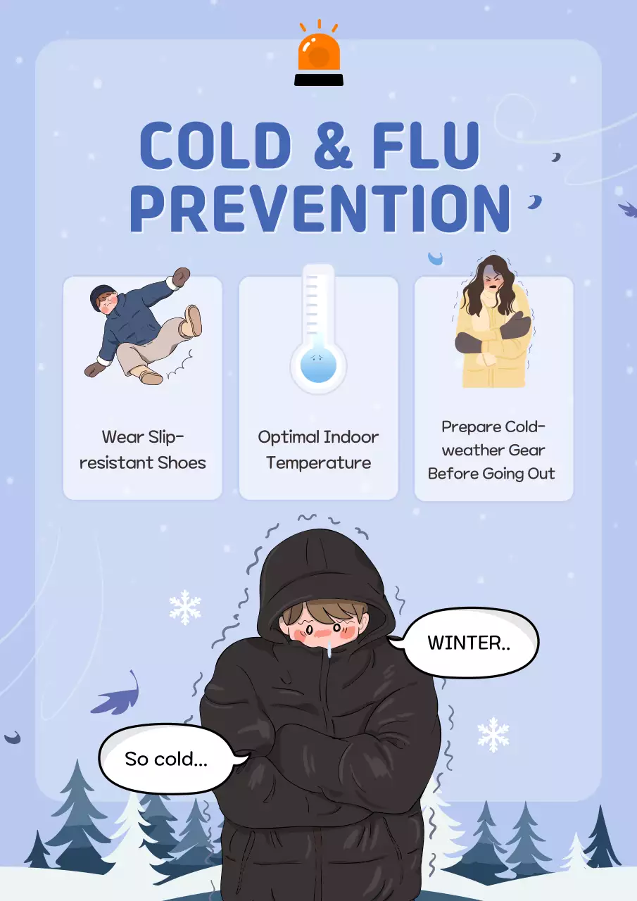 Blue Simple Winter Guide Poster