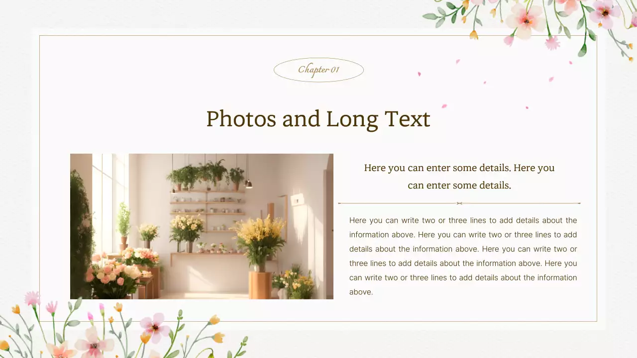 White Elegant Flowers Presentation