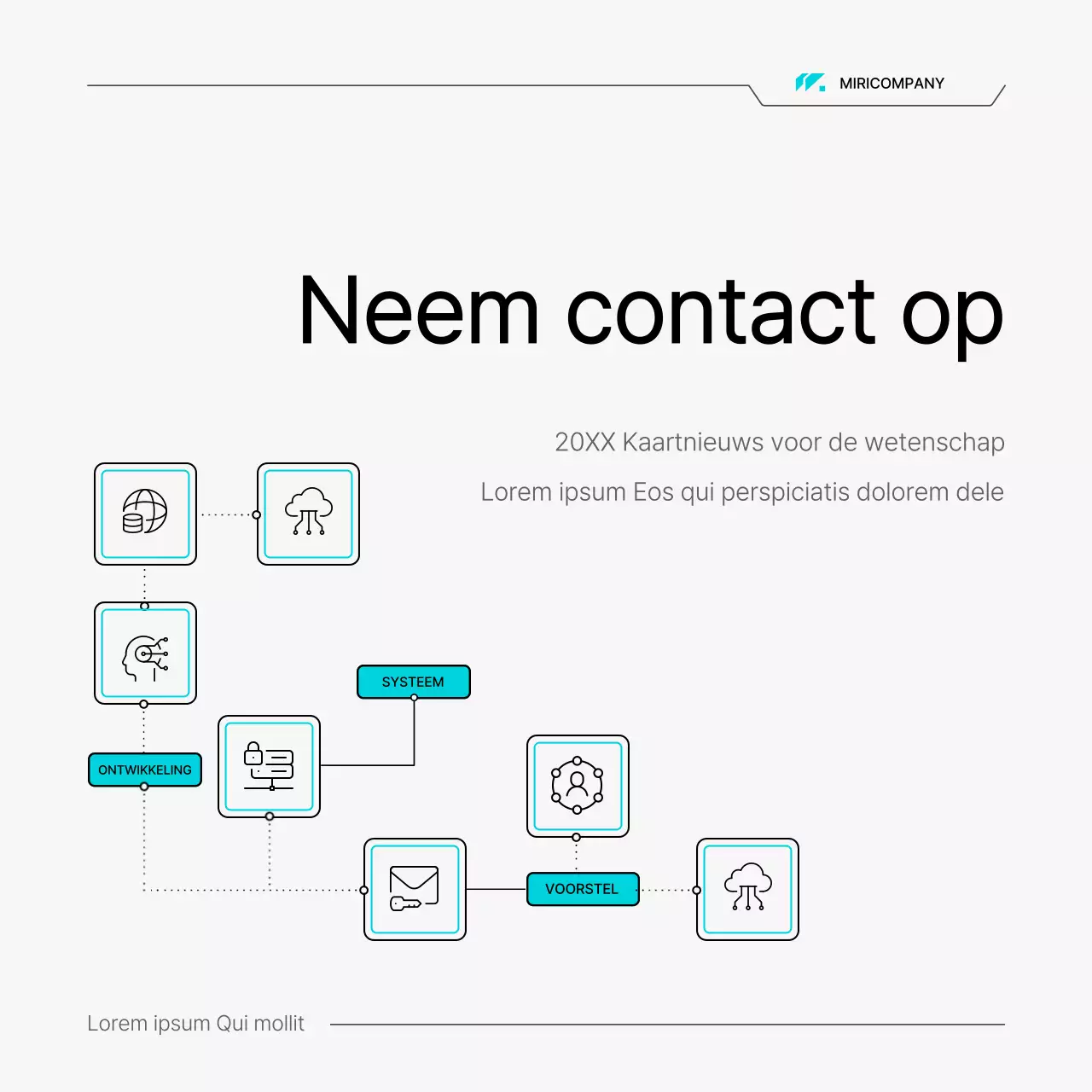 Lichtblauw eenvoudig technisch circuit conceptrapport