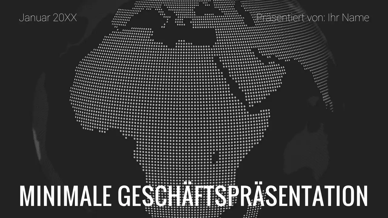 Schwarzer und weißer Minimal-Geschäftsbericht