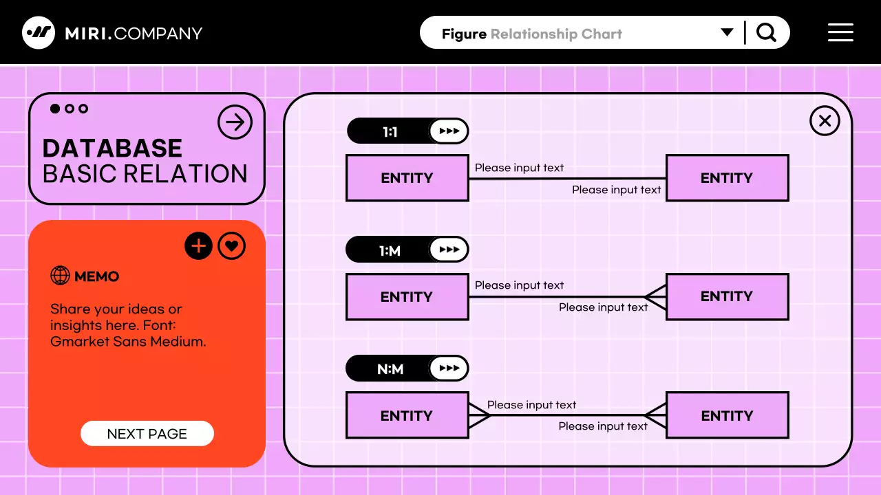검정과 핫핑크의 사이버 컨셉 개발자를 위한 ERD 기획서