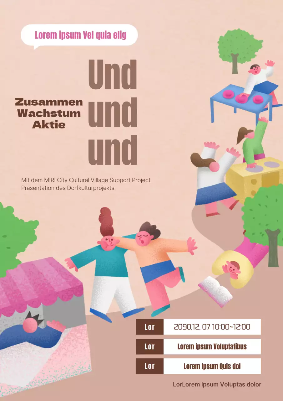 Ankündigung der Präsentation des Projekts zur Schaffung einer braunen und gemütlichen Dorfkultur