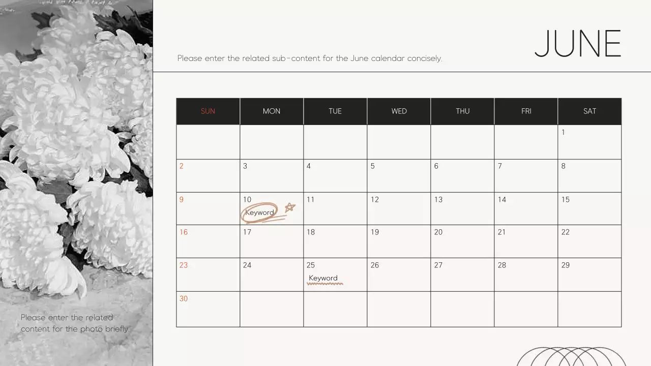 베이지 미니멀 캘린더 플래너 프레젠테이션
