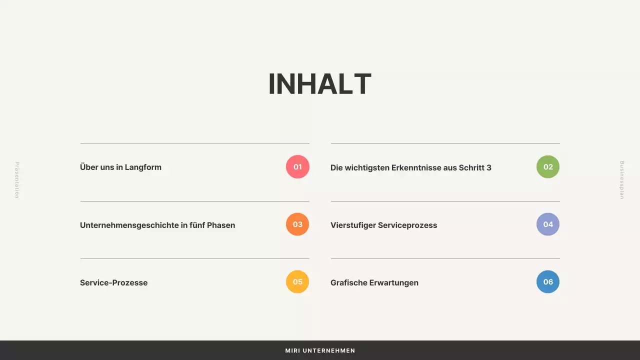 Geschäftsplan mit einfachen Formen in Beige