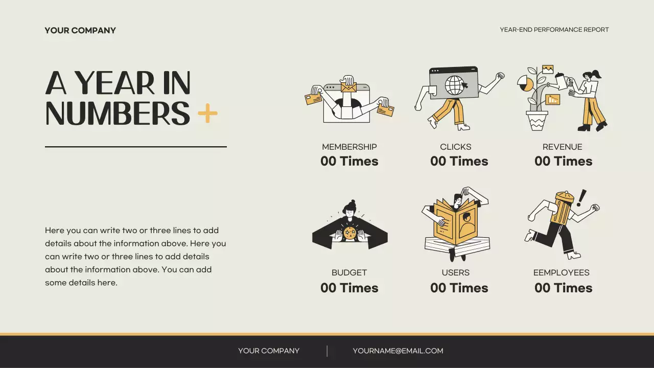 베이지 미니멀 수익 보고서 프레젠테이션