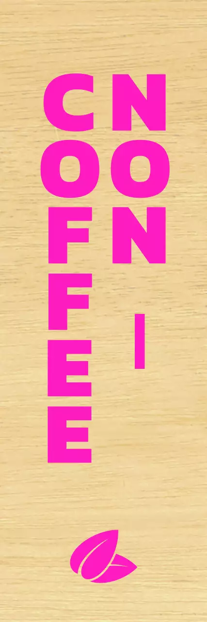 すっきりとした黒の文字にピンクのポイントカラーが入ったカフェ。