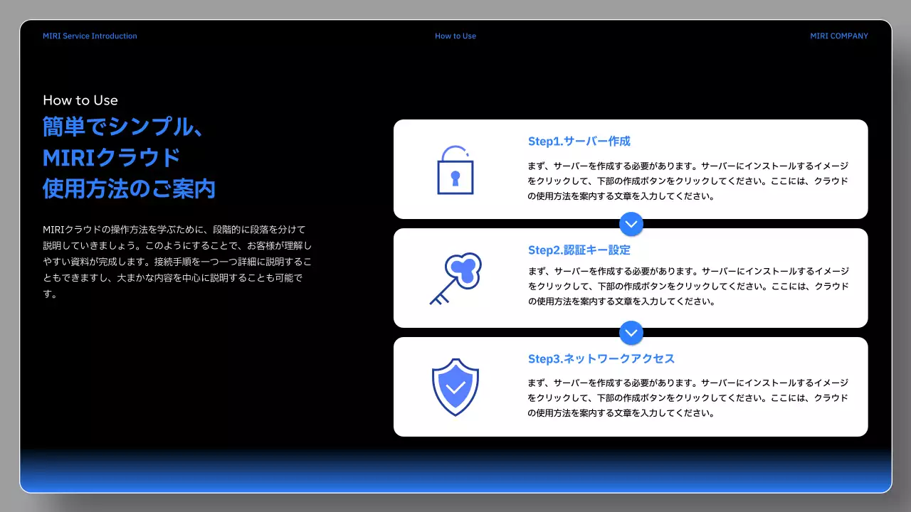 黒 モダン サービス プレゼンテーション