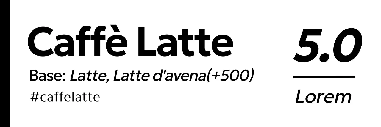 Bevande e caffè moderni in bianco e nero