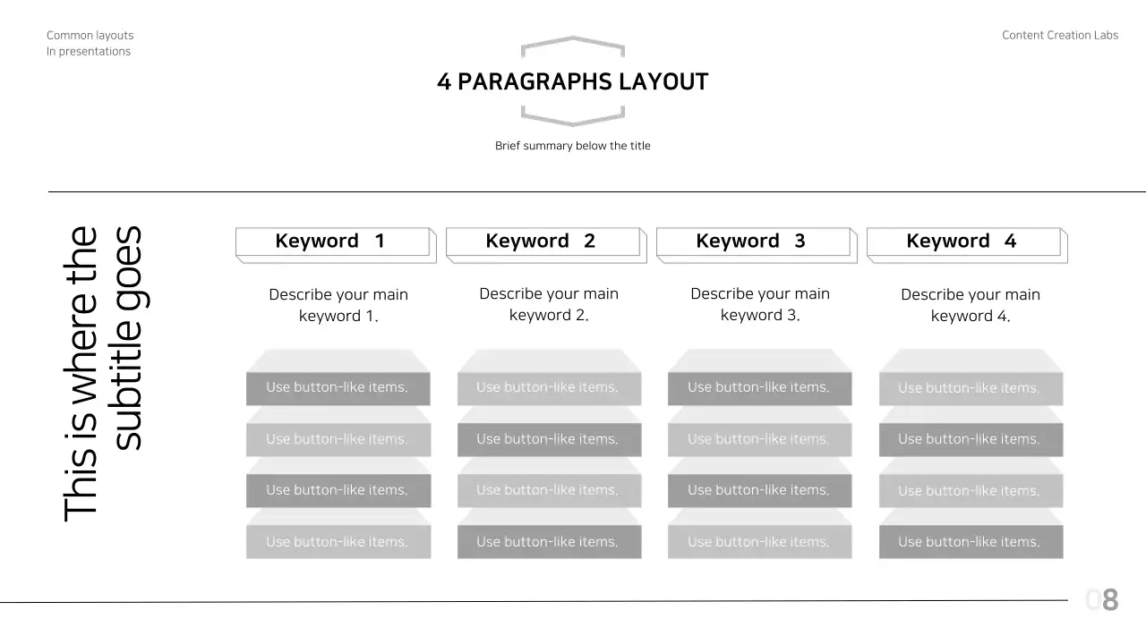 Black and white, modern layout report