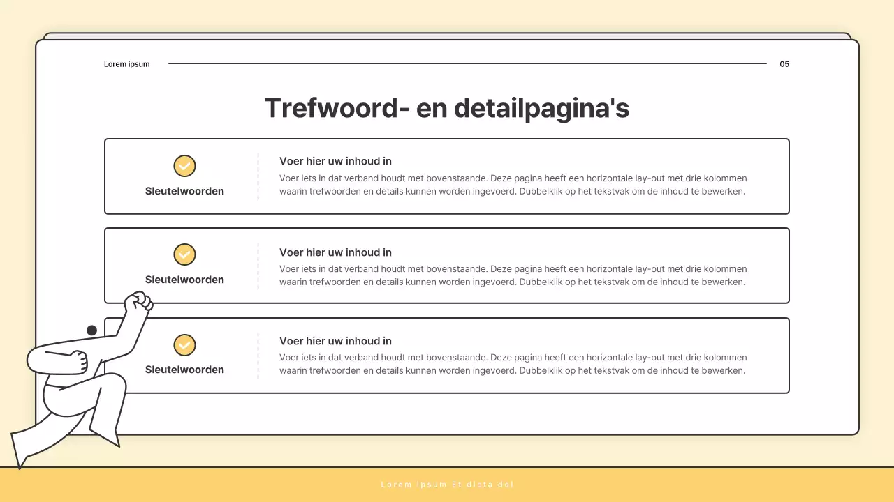 Een eenvoudige geel-witte nieuwsbriefpost van het welzijnskantoor