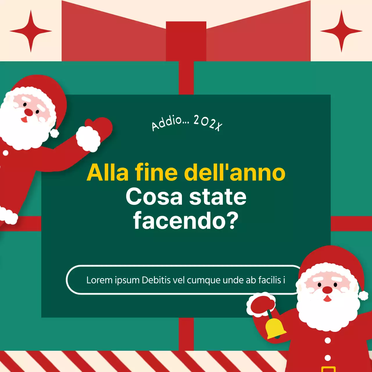 Pubblicizzare un simpatico pacchetto di sagome natalizie in verde e rosso