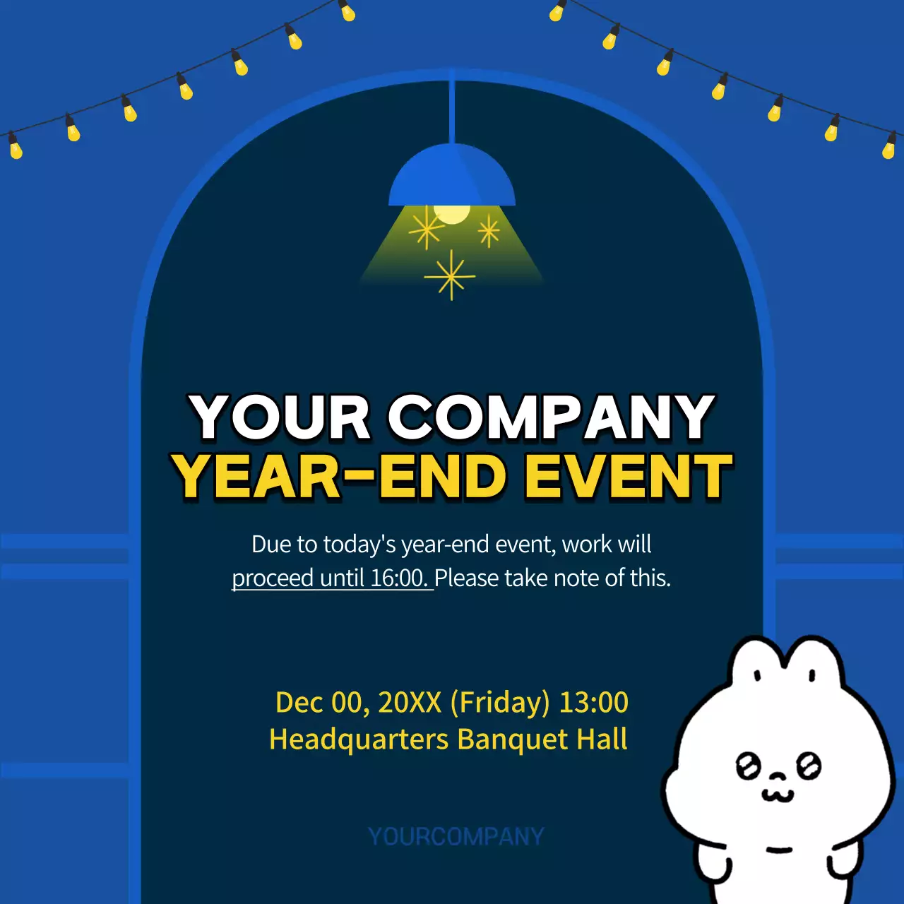 Blue Simple Event Announcement Social Media Post