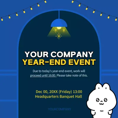 Blue Simple Event Announcement Social Media Post