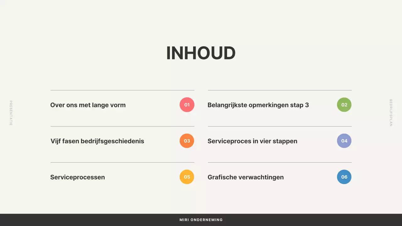 Businessplan met eenvoudige vormen in beige