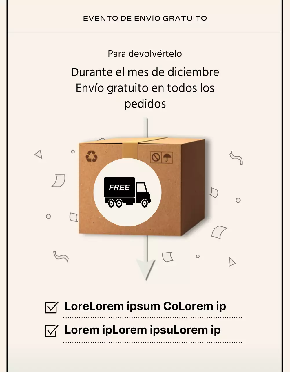Estilo básico en negro y beige Declaración de marca de comercio