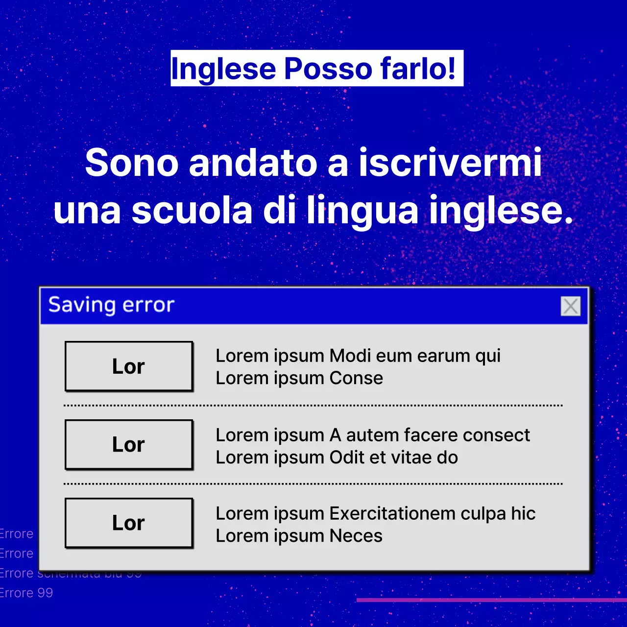Promuovete la vostra scuola di lingue con uno sfondo blu navy di tendenza