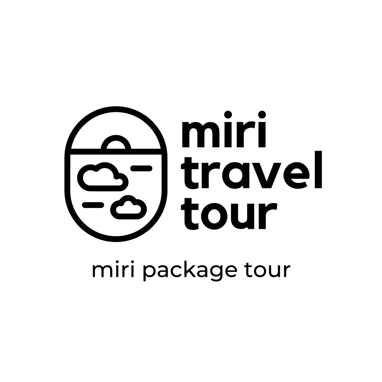 Simple, clean, illustrated travel agency logo