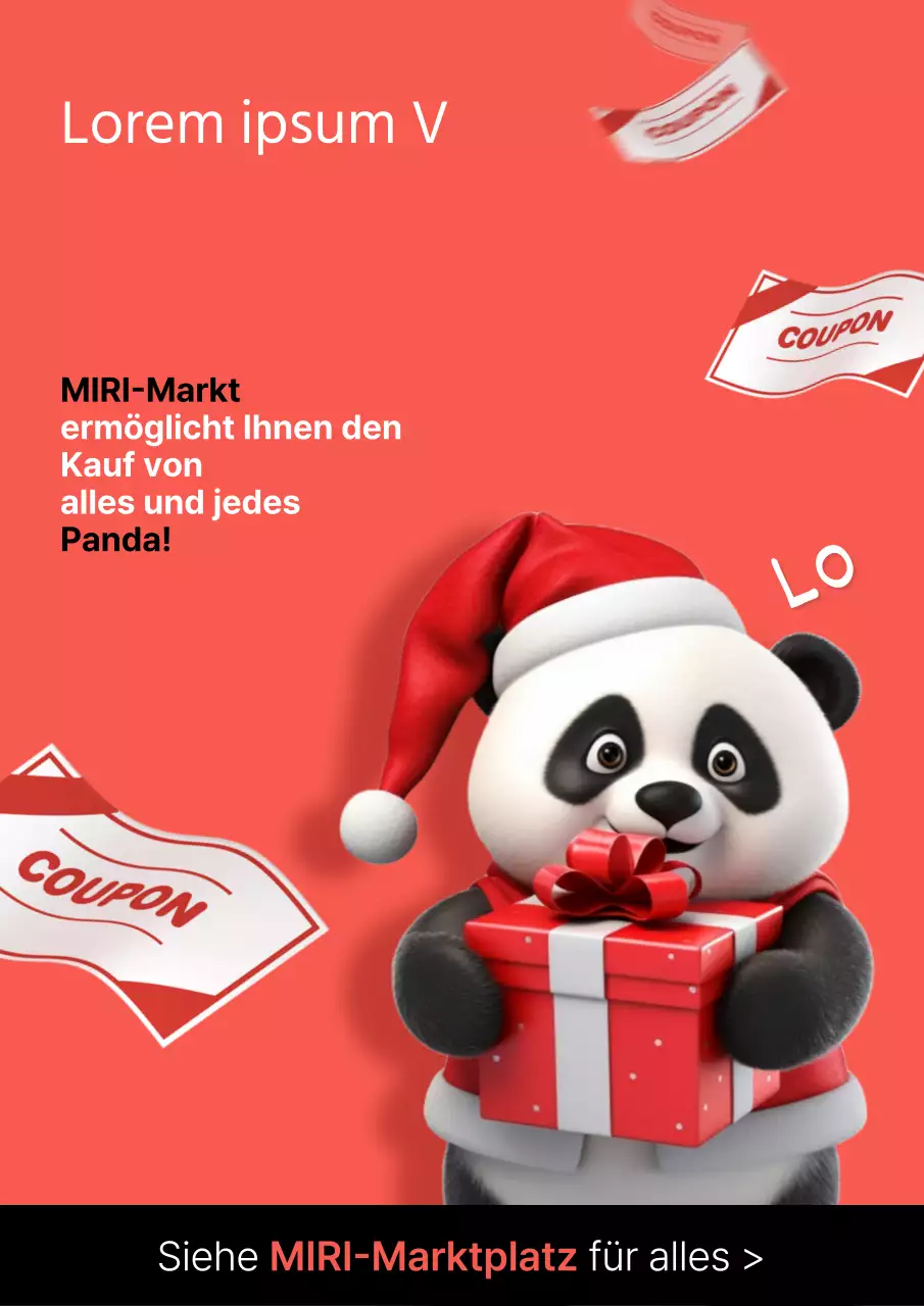 Förderung eines minimalistischen Einkaufszentrums in Rot und Weiß