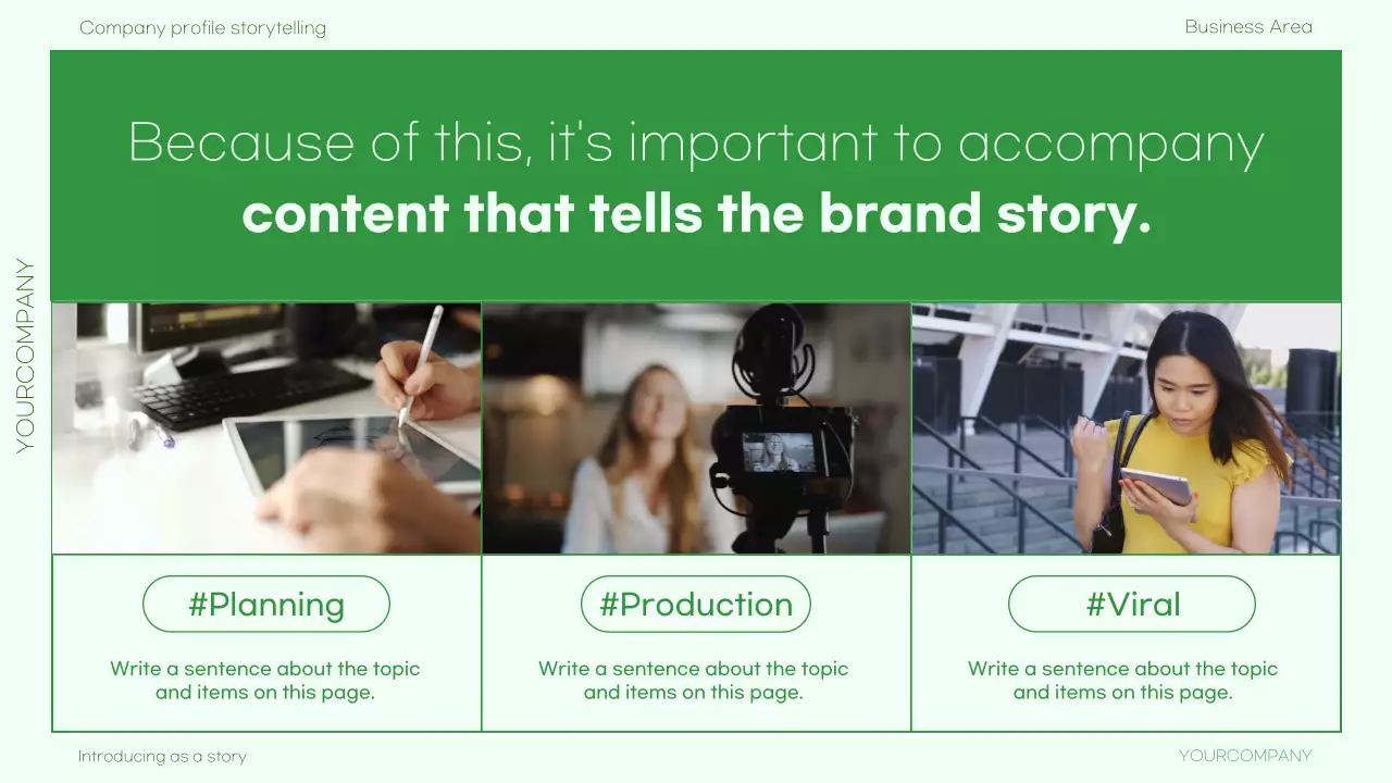 그린 미니멀 비즈니스 소개 프레젠테이션