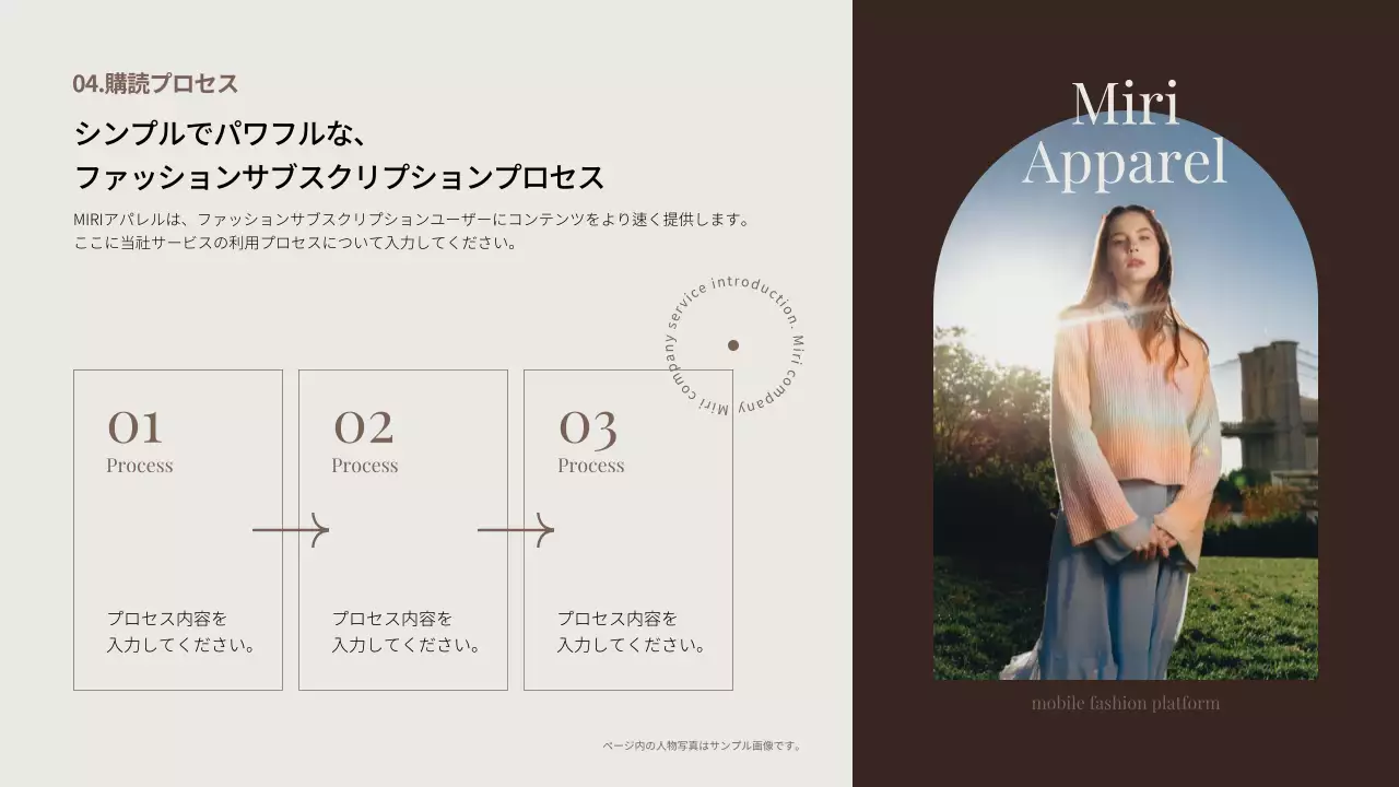 ベージュ モダン ファッション 提案書 プレゼンテーション