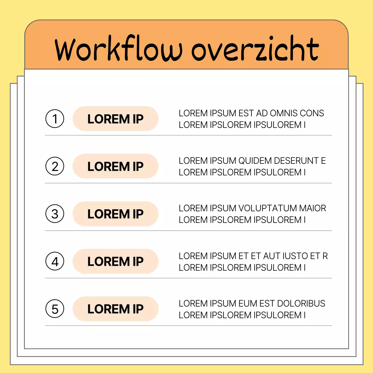 Eenvoudige zakelijke tips in geel en zwart