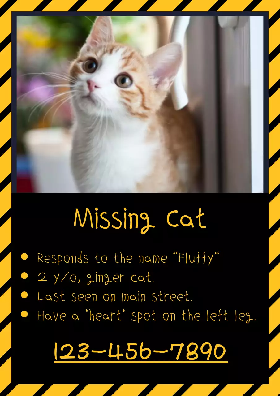 Yellow Simple Missing Announcement