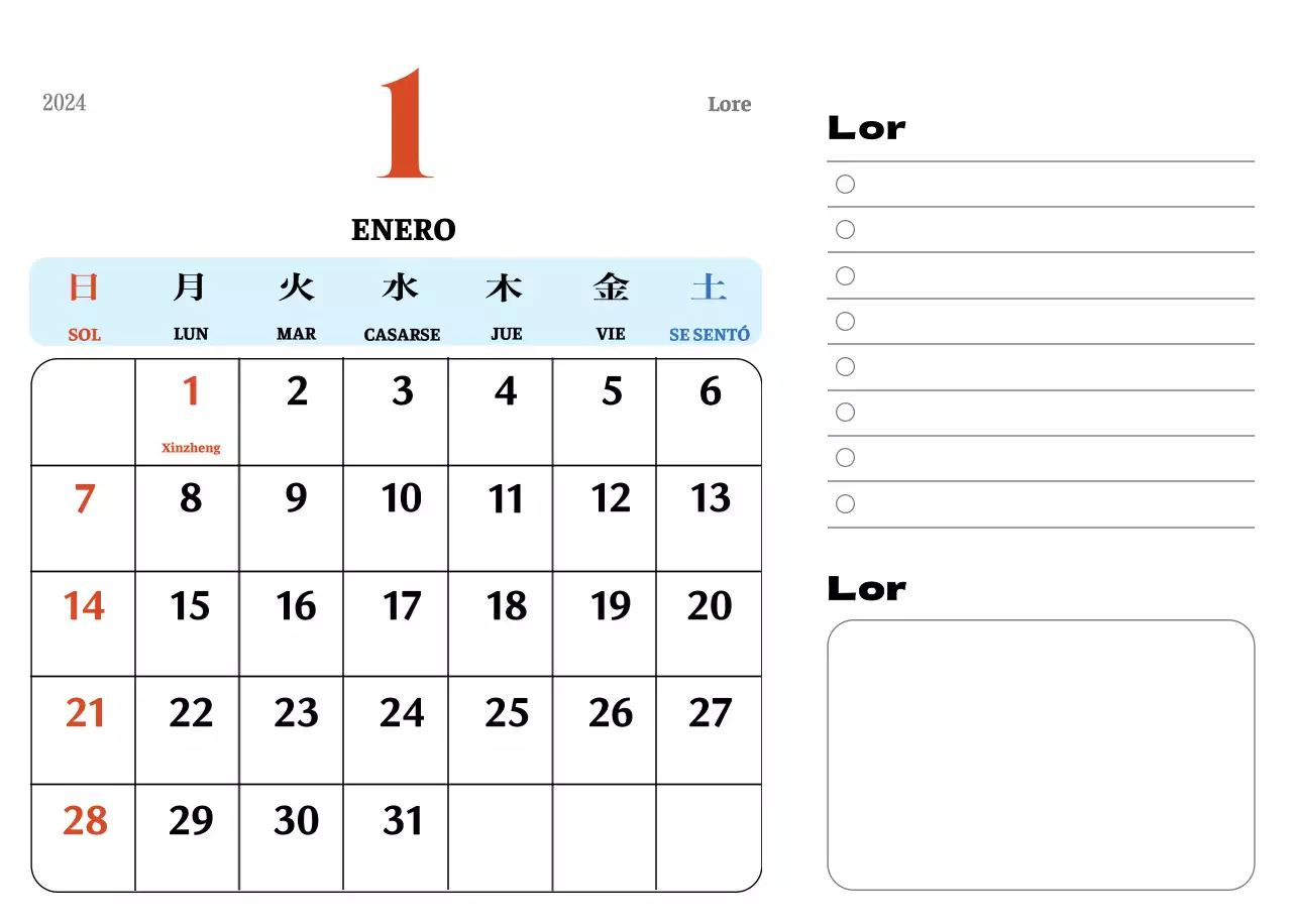 Posavasos retro rojo y azul calendario de recuerdos