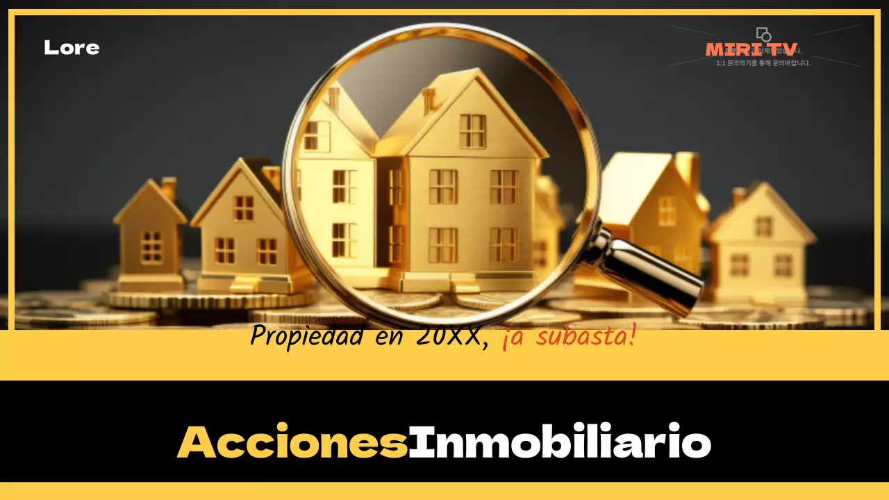 Información sencilla sobre la propiedad en amarillo y negro