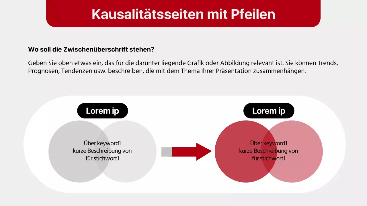 Einfacher Bericht in rotem und grauem Layout