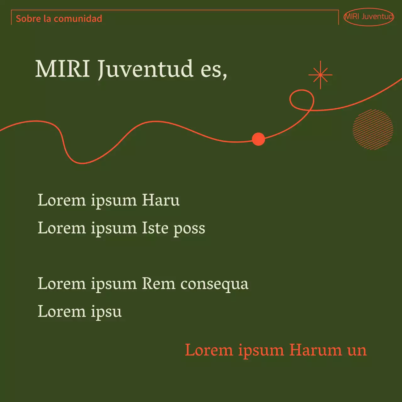 Una sencilla guía de usuario comunitaria verde y naranja
