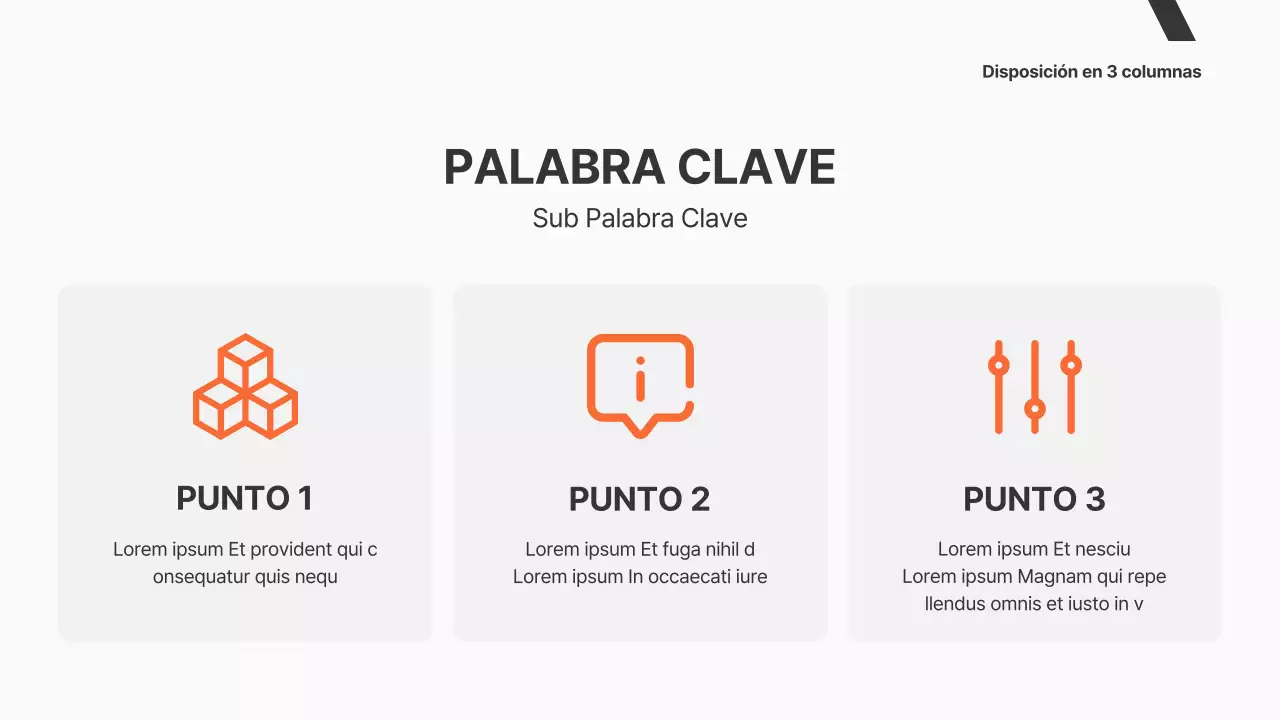 Una sencilla propuesta empresarial en naranja y blanco y negro