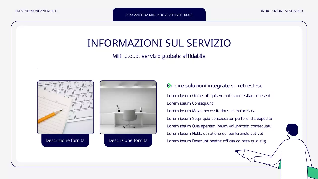 Una semplice piazzola di servizio verde e grigia