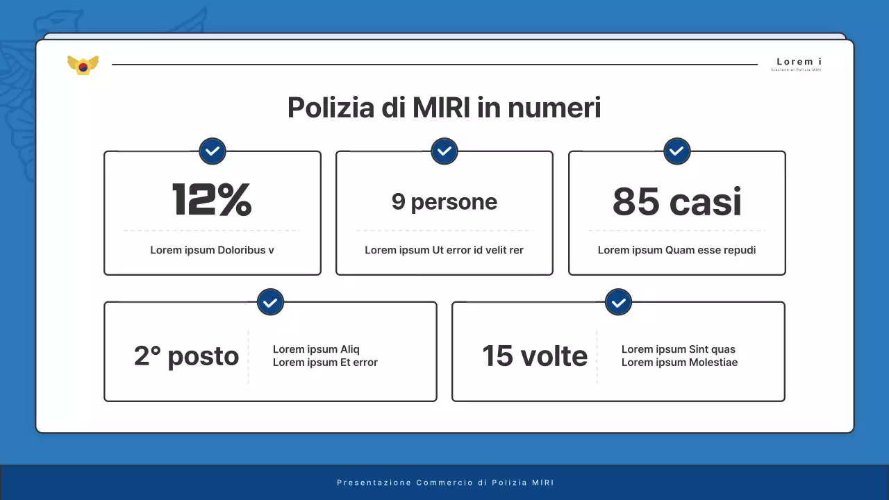 Affissioni di default del bollettino della stazione di polizia in blu e blu navy