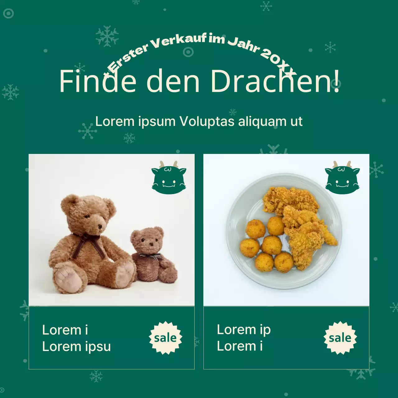 Werbeanzeigen zu Weihnachten in Rot