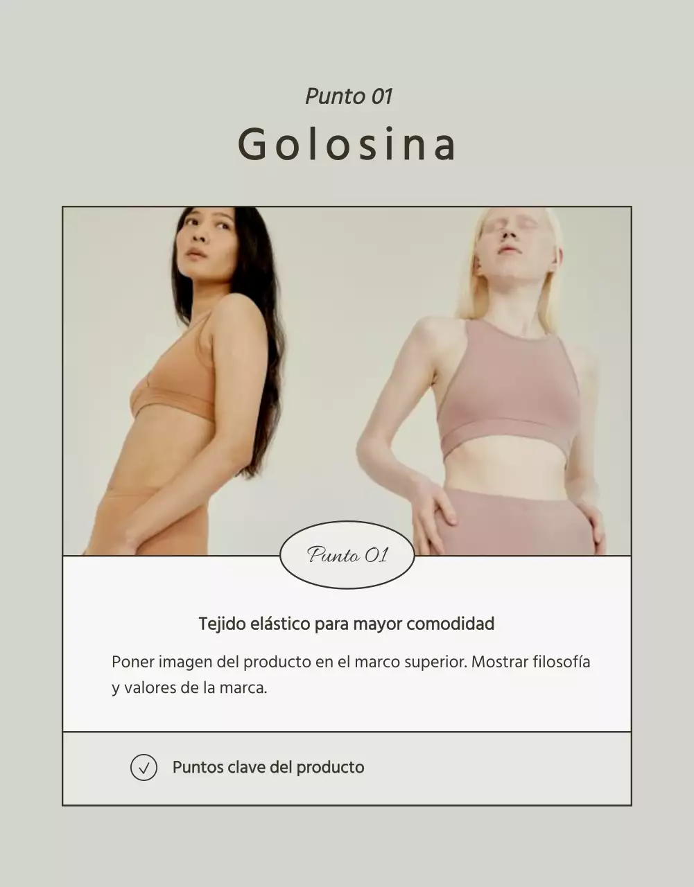 Anuncio de ropa interior simple en blanco y chartreuse