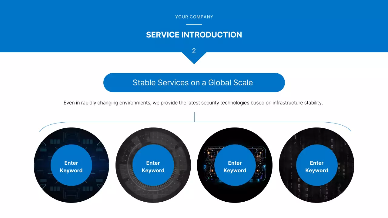 A simple blue and white business plan