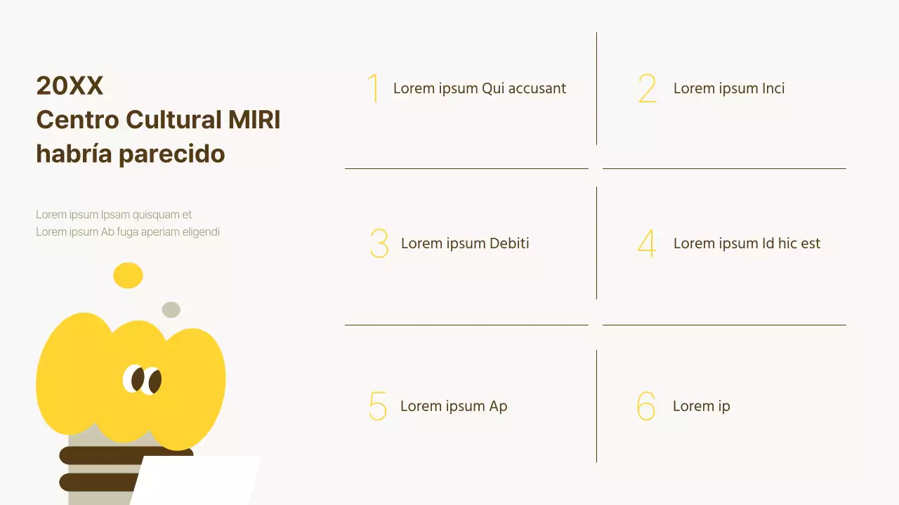 Un sencillo informe de resultados de fin de año en amarillo y beige