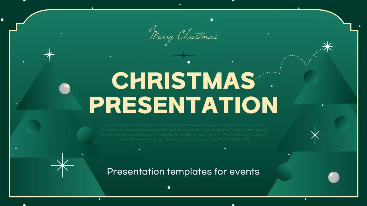 그린 미니멀 크리스마스 이벤트 프레젠테이션