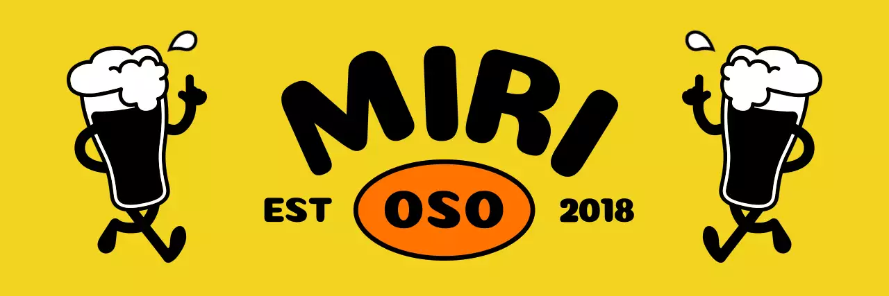 Descripciones de alimentos con simpáticos personajes cerveceros