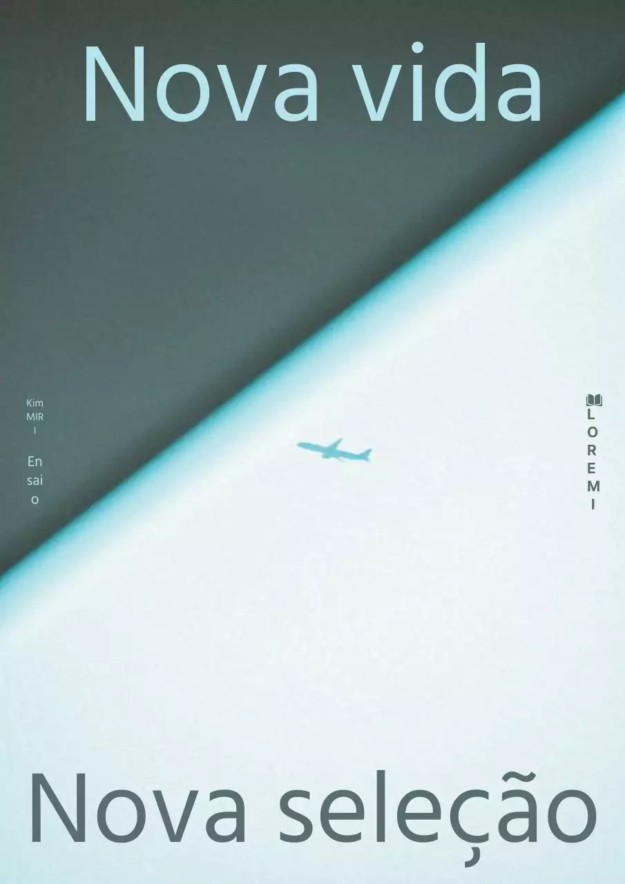 Capa de livro minimalista azul claro com lições de vida