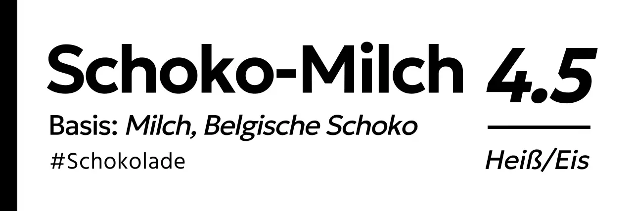 Moderne schwarze und weiße Getränke und Kaffee