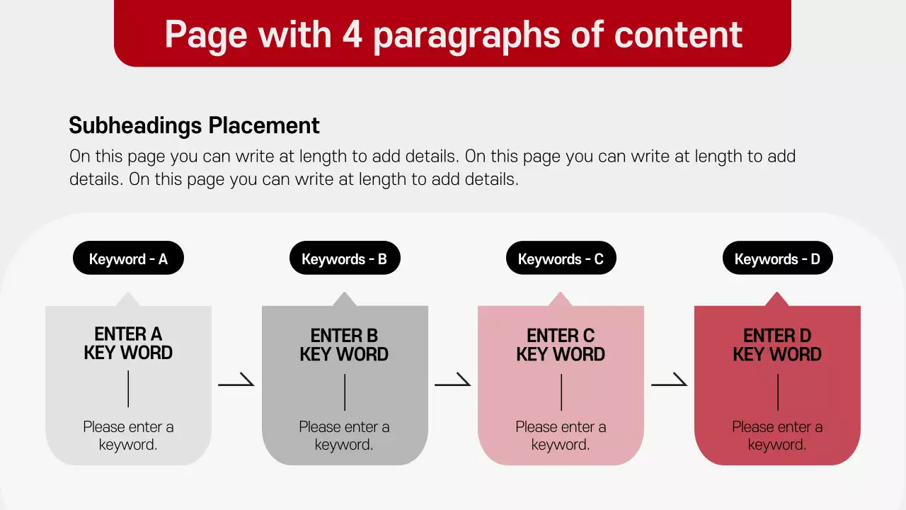 A simple red and gray layout report