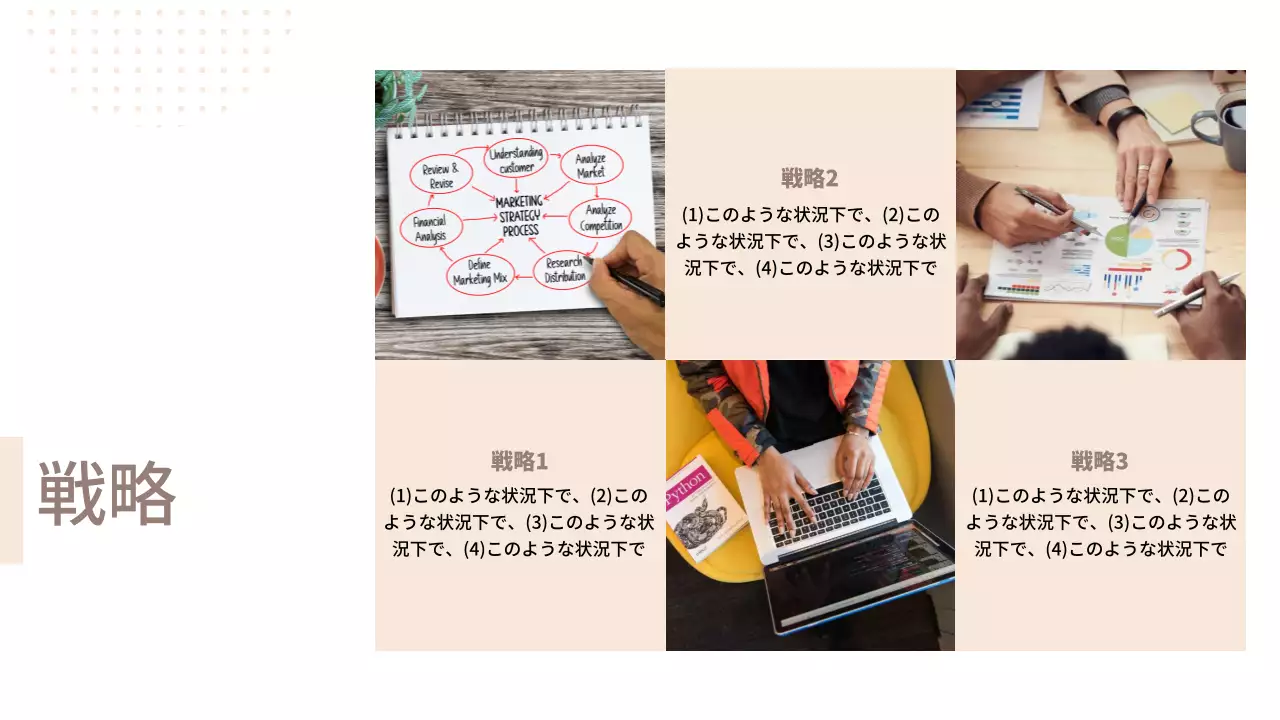 ベージュ モダン ビジネス プレゼンテーション