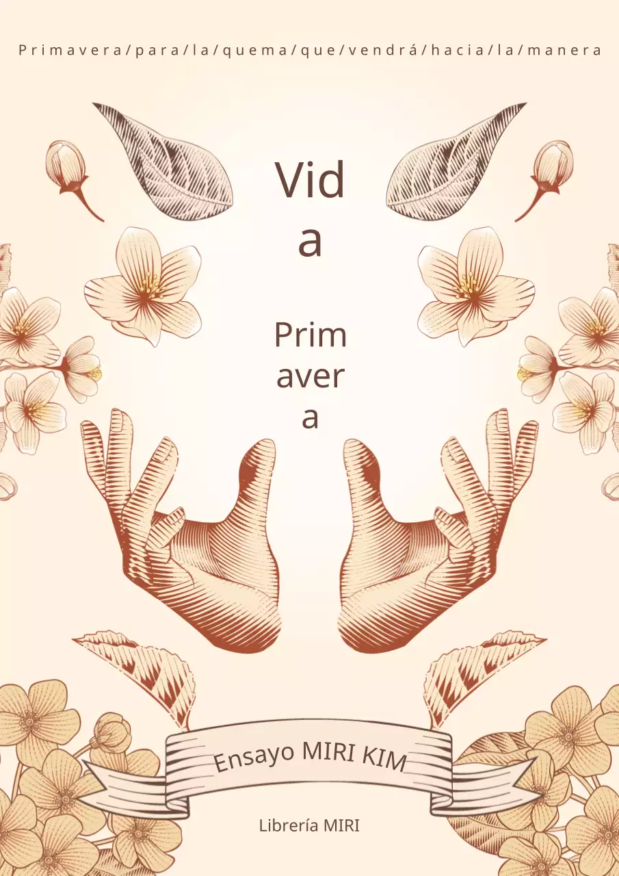 Una clásica portada de ensayo de lecciones de vida en amarillo y marrón